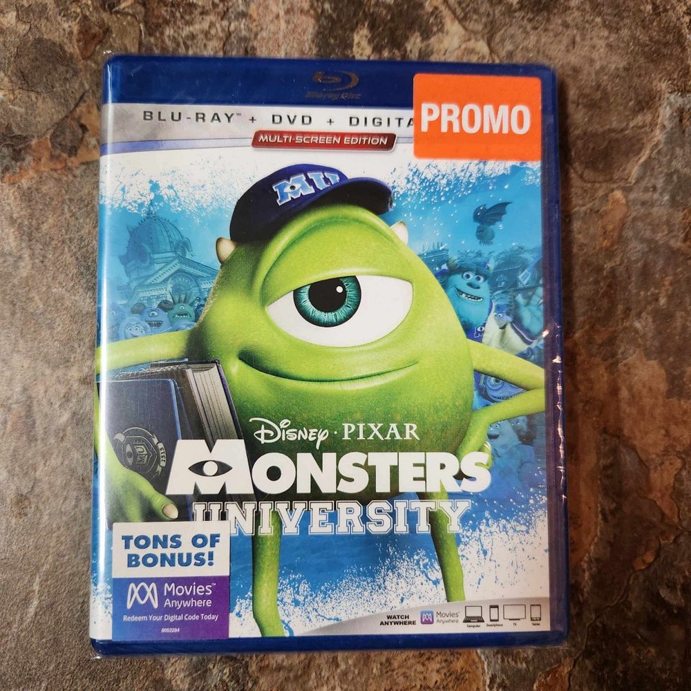 Disney Monsters University Blu Ray + DVD + Digital Code - Brand new sealed